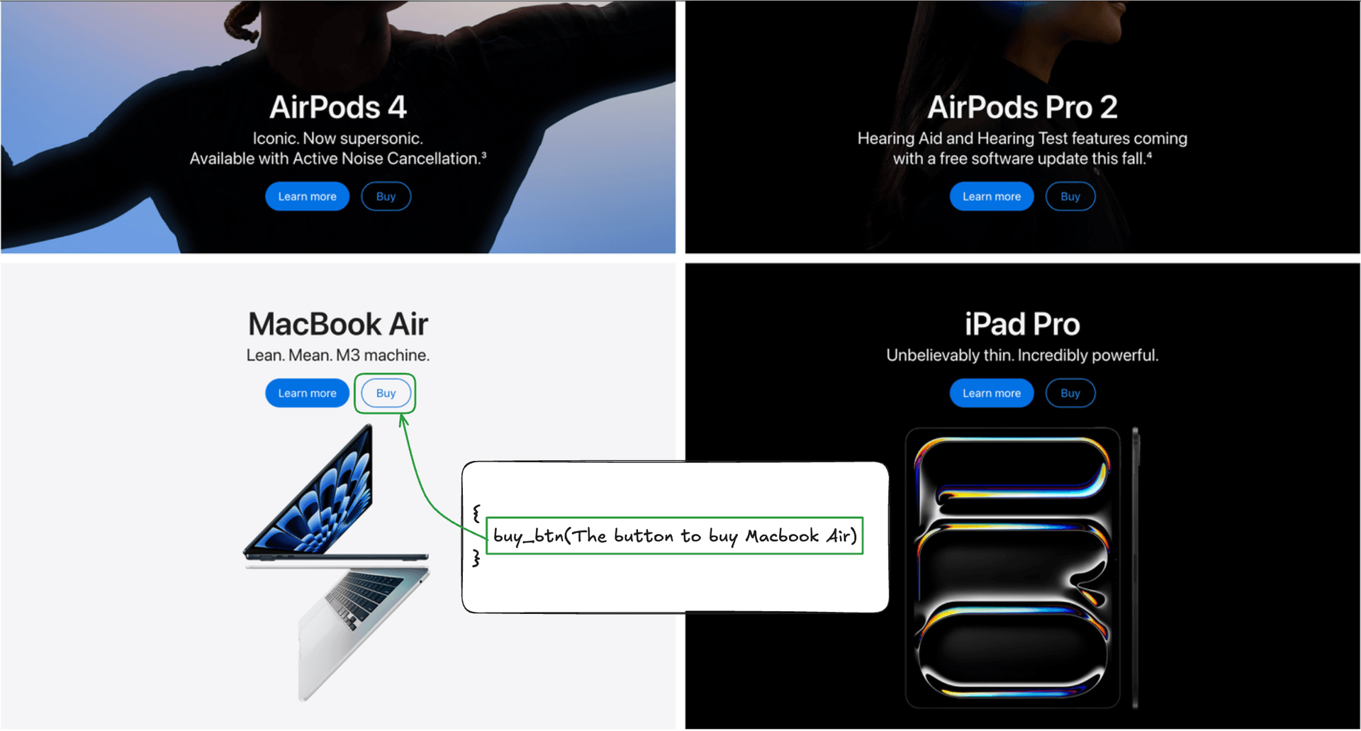 Apple Page Buy Button